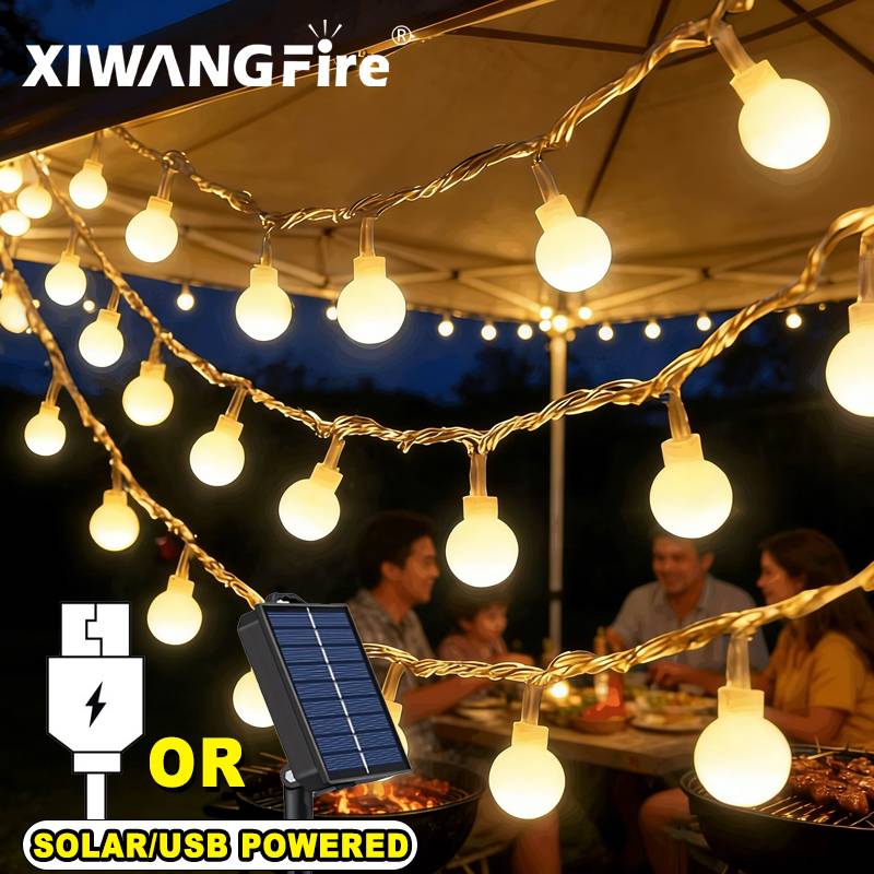 Outdoor Lighting For Backyard - Luci a Stringa Solari/USB/a Batteria 3-10M,
