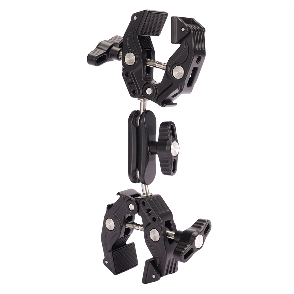 Umbrella Led Clip - Morsetto Super Clamp Doppio in Metallo