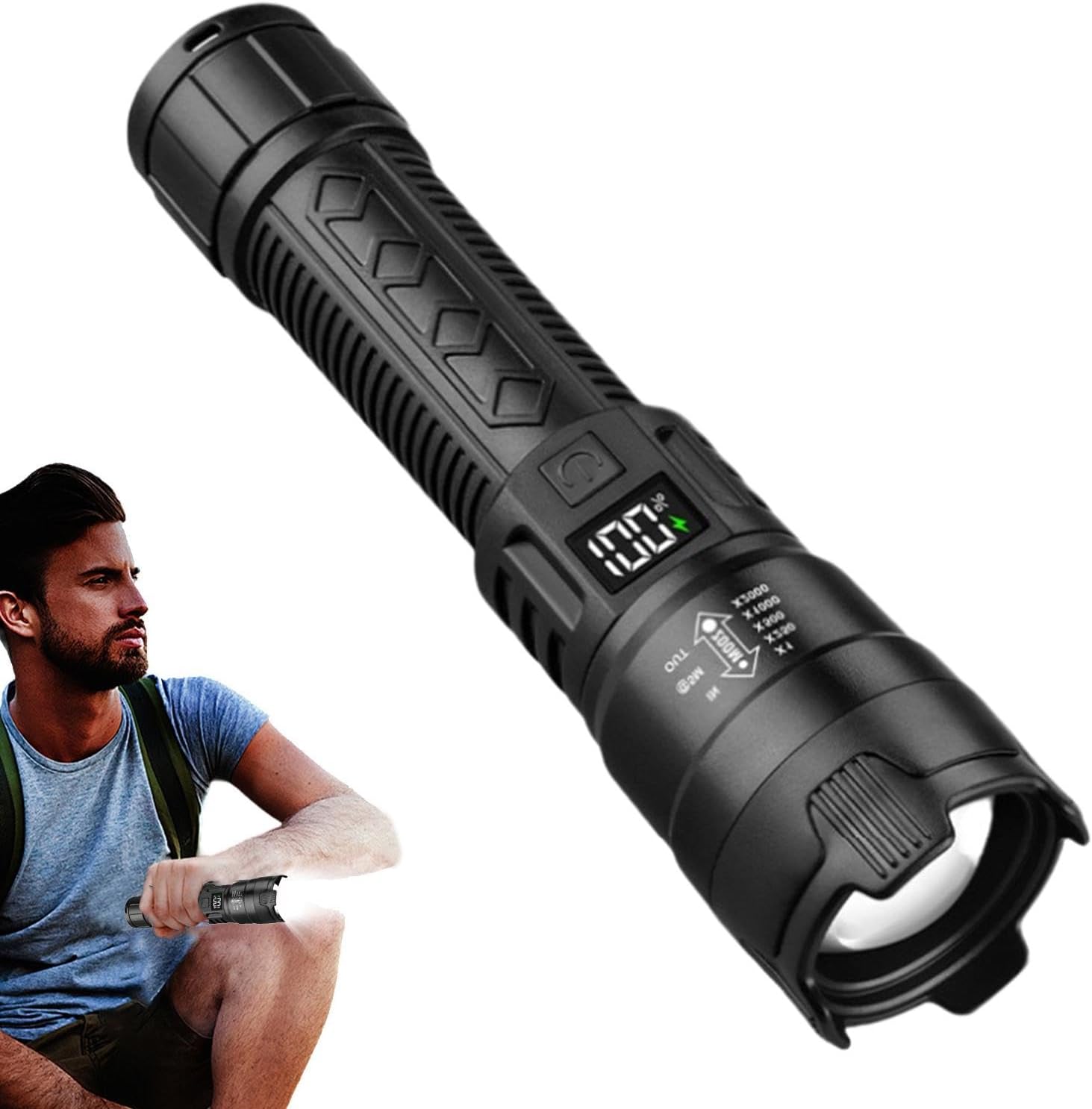 Zinc Outdoor Lighting - Torcia tattica a LED 2000LM Torcia