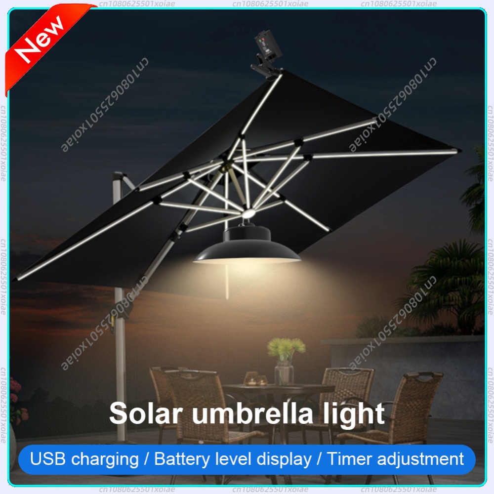Umbrella Led Clip - Luce Solare per Ombrellone da Patio