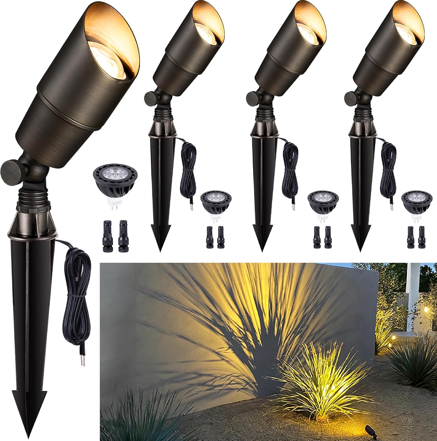 Outdoor Lighting Low Voltage - Faretti LED da Esterno in Ottone