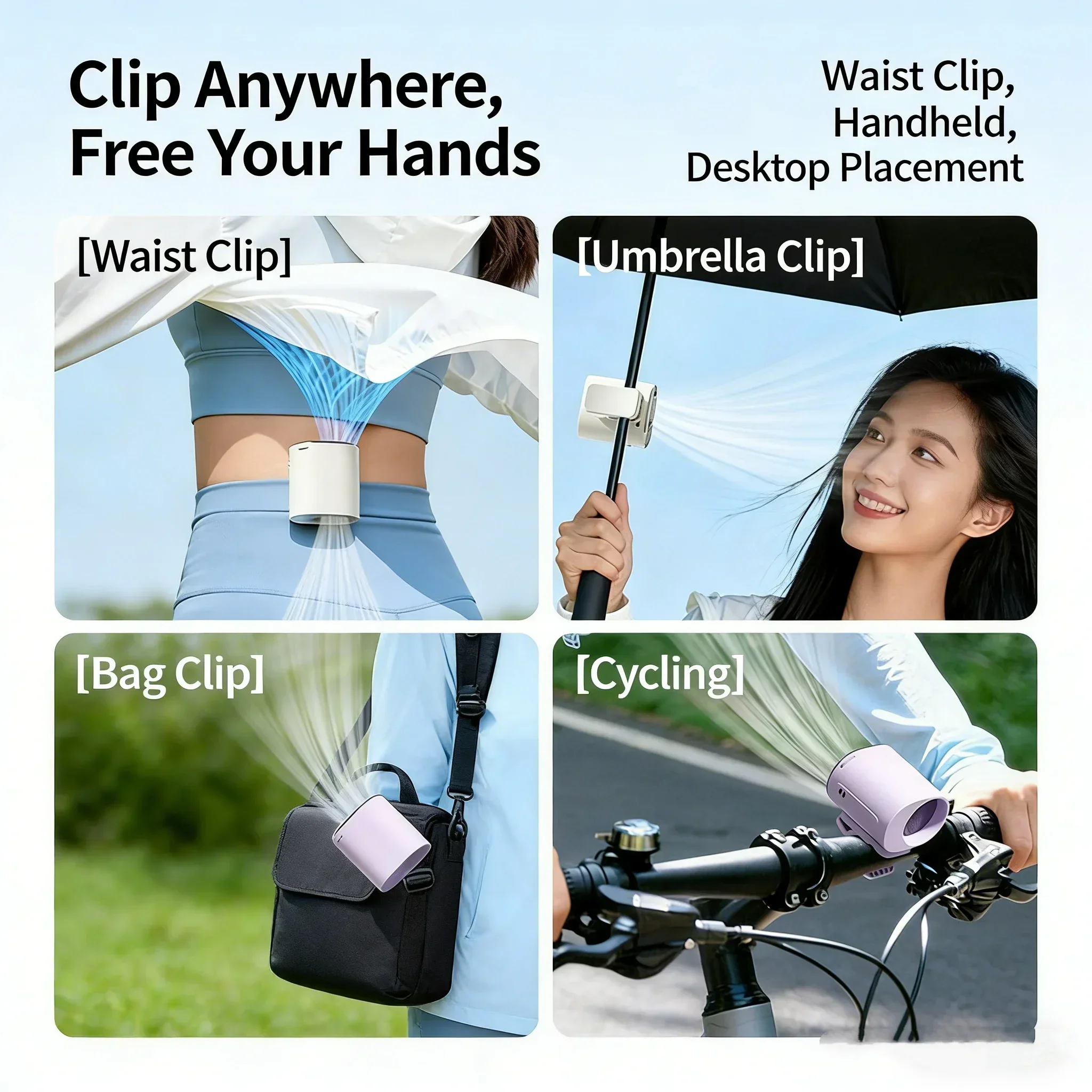 Ventilatore da Collo con Displ - Umbrella Led Clip recensione e prezzo
