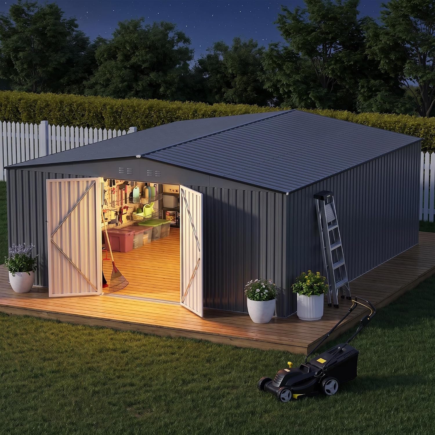Capannone da Esterno 14x12 FT, - Outdoor Lighting For Backyard recensione e prezzo