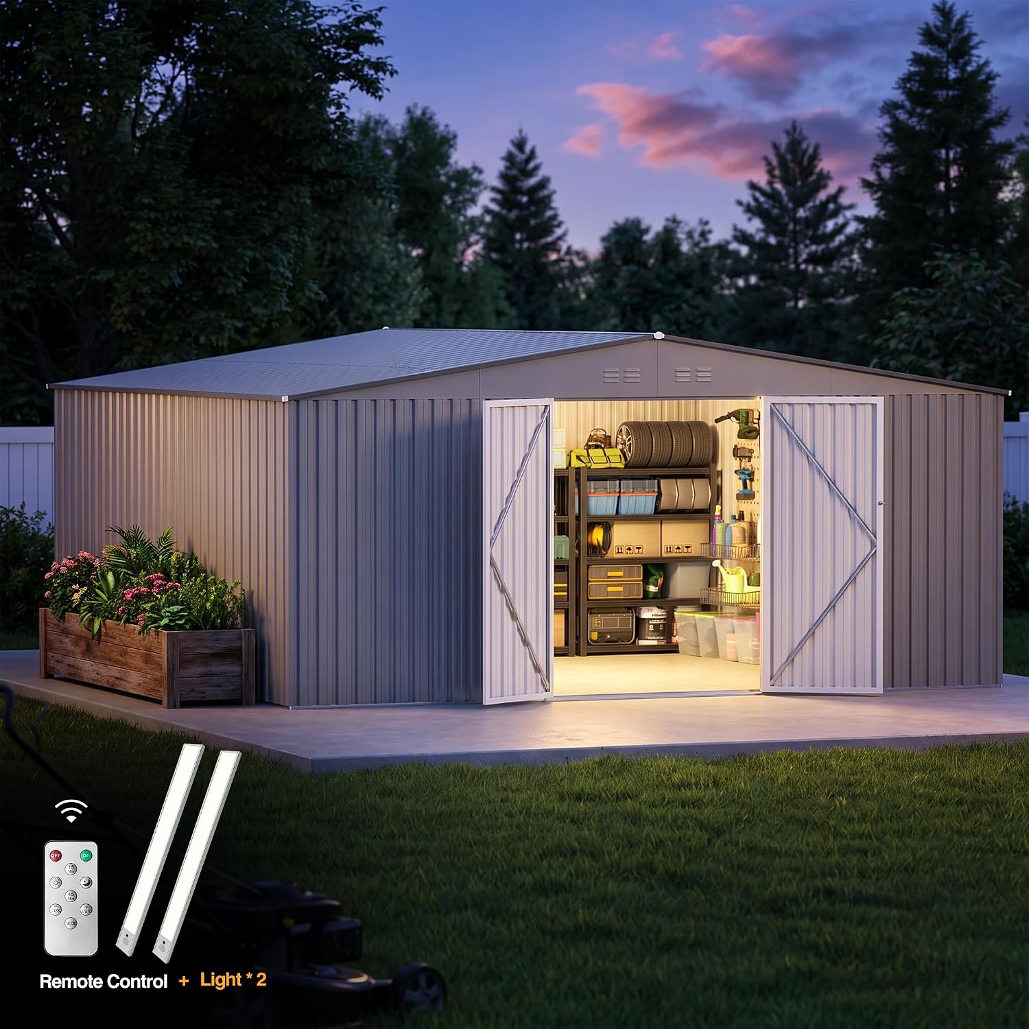 Capannone da Esterno 14x12 FT, - Outdoor Lighting For Backyard recensione e prezzo