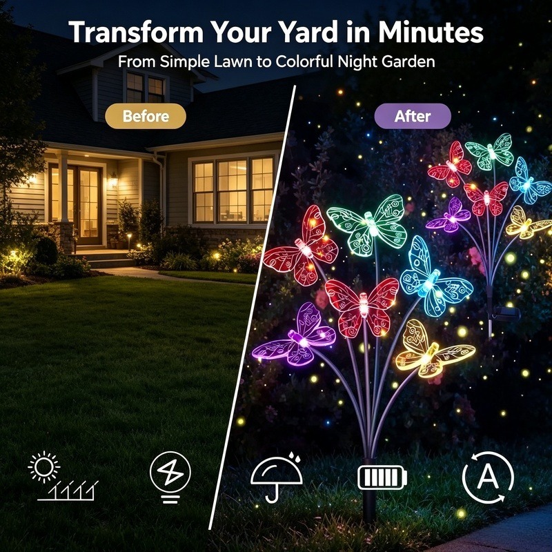 Luci a Farfalla Alimentate a E - Outdoor Lighting Patio recensione e prezzo
