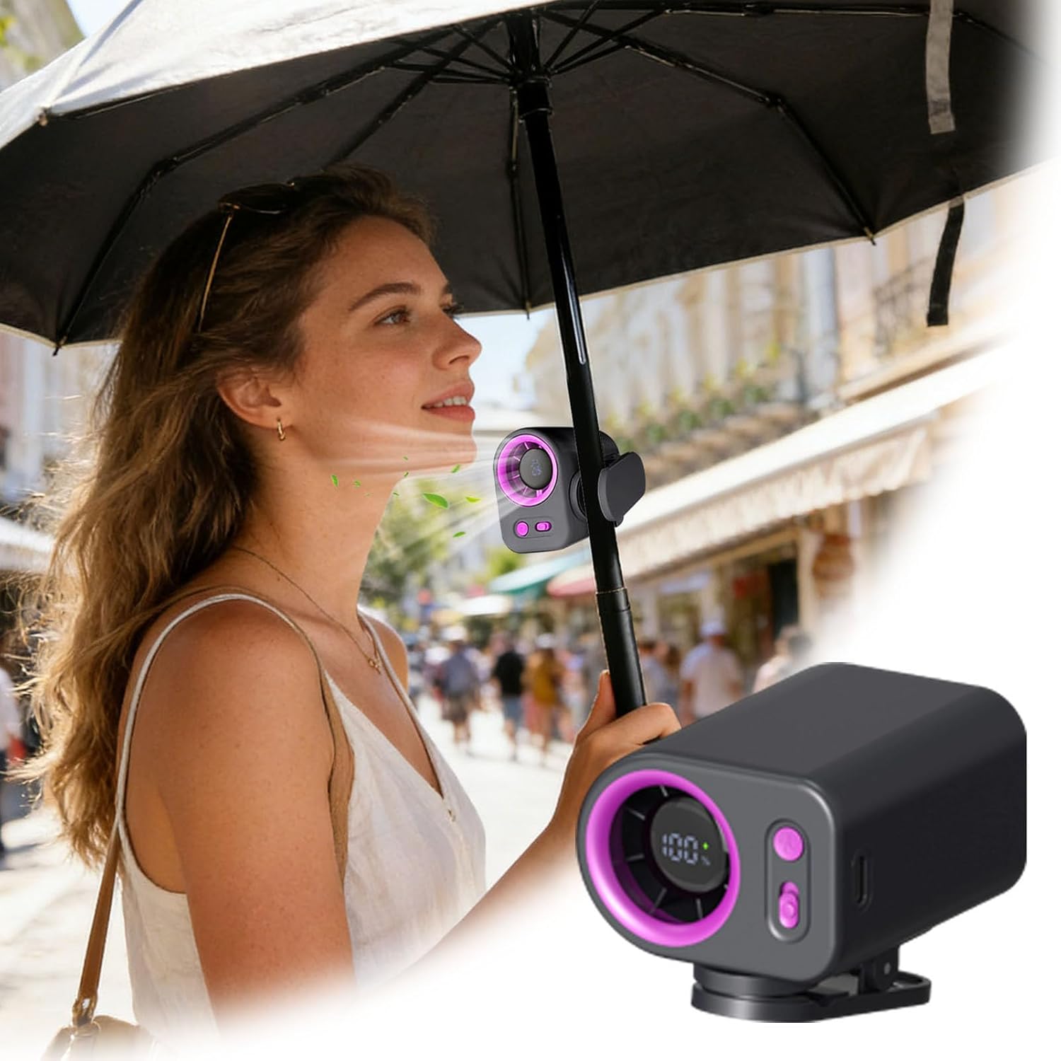 Ventilatore da Cintura e Venti - Umbrella Led Clip recensione e prezzo
