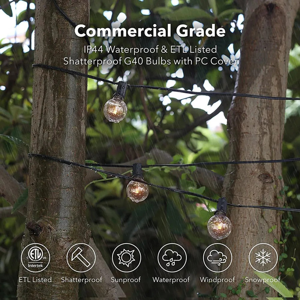 Luci a stringa G40 da 8M/15M c - Outdoor Lighting For Backyard recensione e prezzo