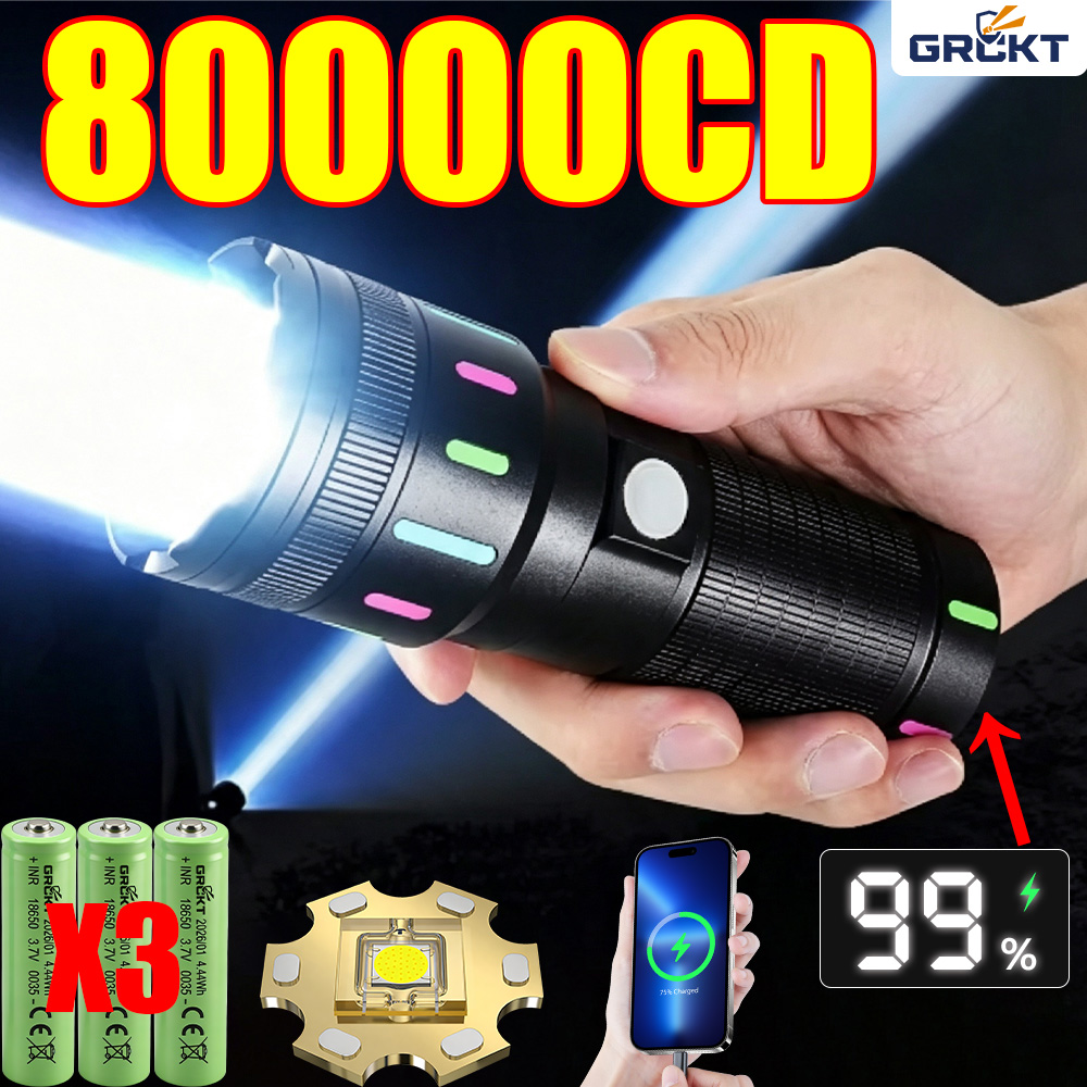 Torcia LED 80000CD, la più pot - Outdoor Lighting Globes recensione e prezzo