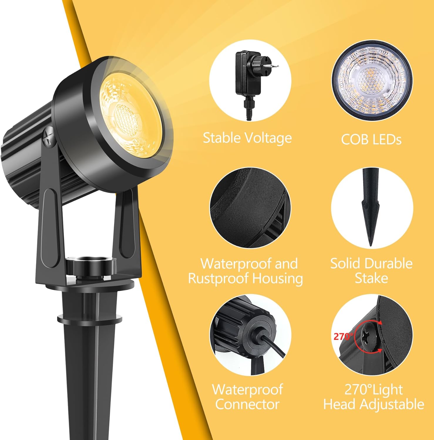 4/6/8 LED 3000K Faretto da est - Outdoor Lighting Low Voltage recensione e prezzo