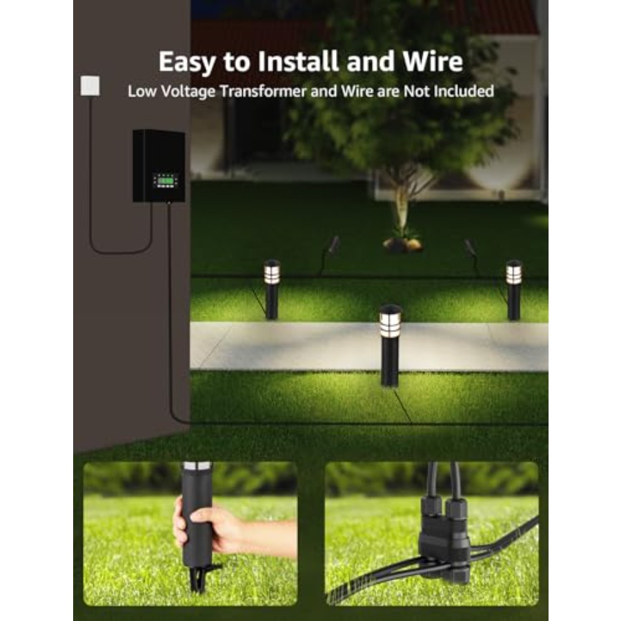 Set di 4 Luci LED per Sentieri - Outdoor Lighting Low Voltage recensione e prezzo