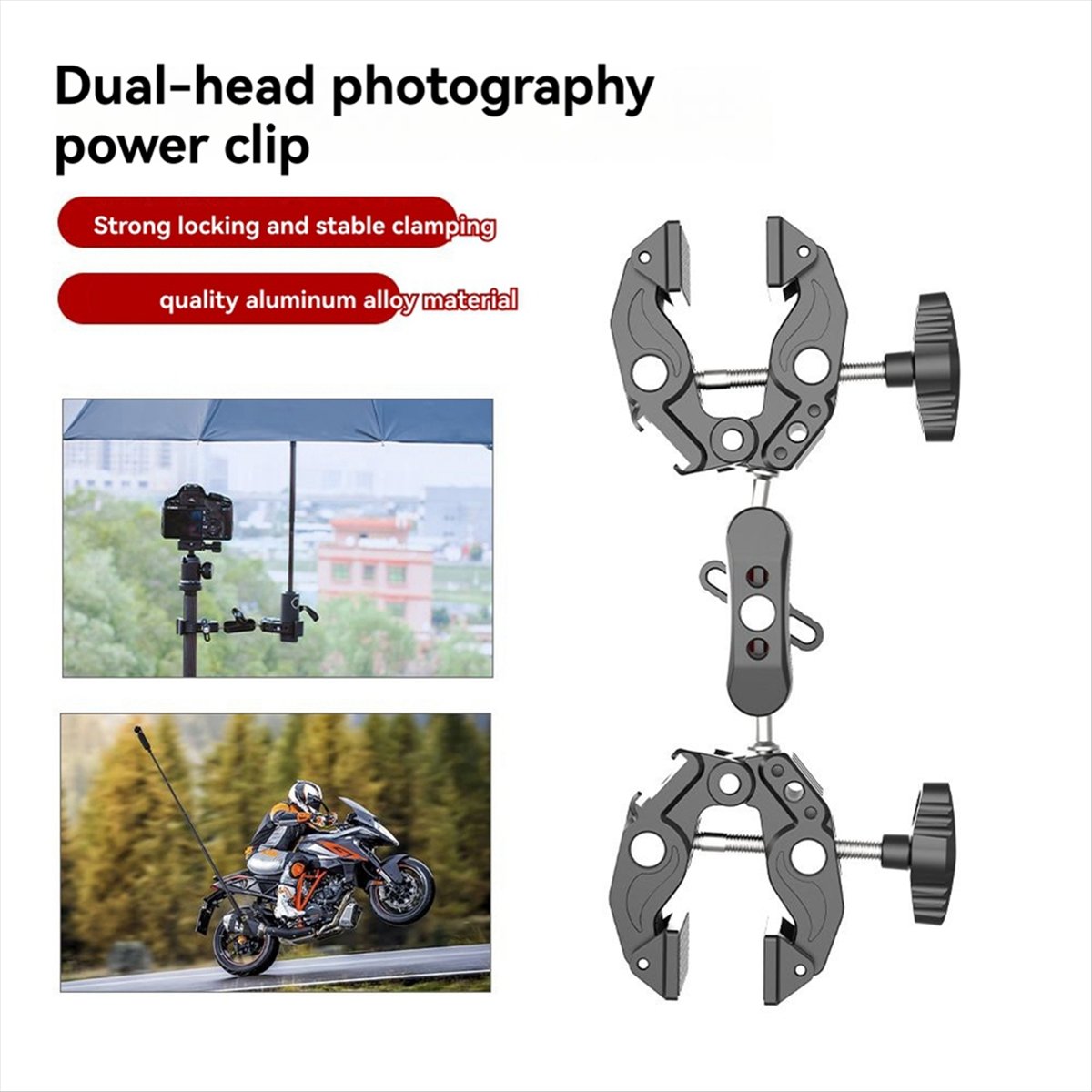 Morsetto Super Clamp 828 con B - Umbrella Led Clip recensione e prezzo